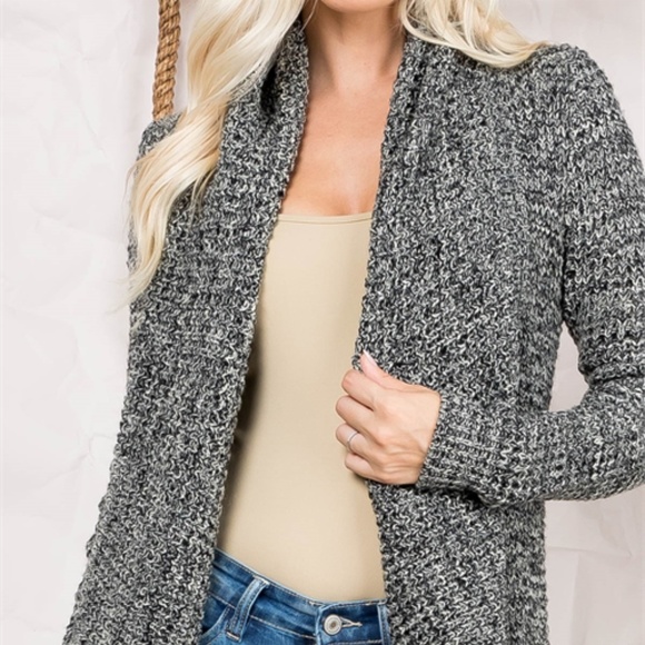 Black Multi color Sweater Cardigan - Picture 4 of 13